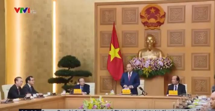 Thủ tướng Chính phủ Nguyễn Xuân Phúc tiếp Đoàn Hiệp hội Doanh nghiệp nhỏ và vừa Việt Nam_Bản tin VTV1