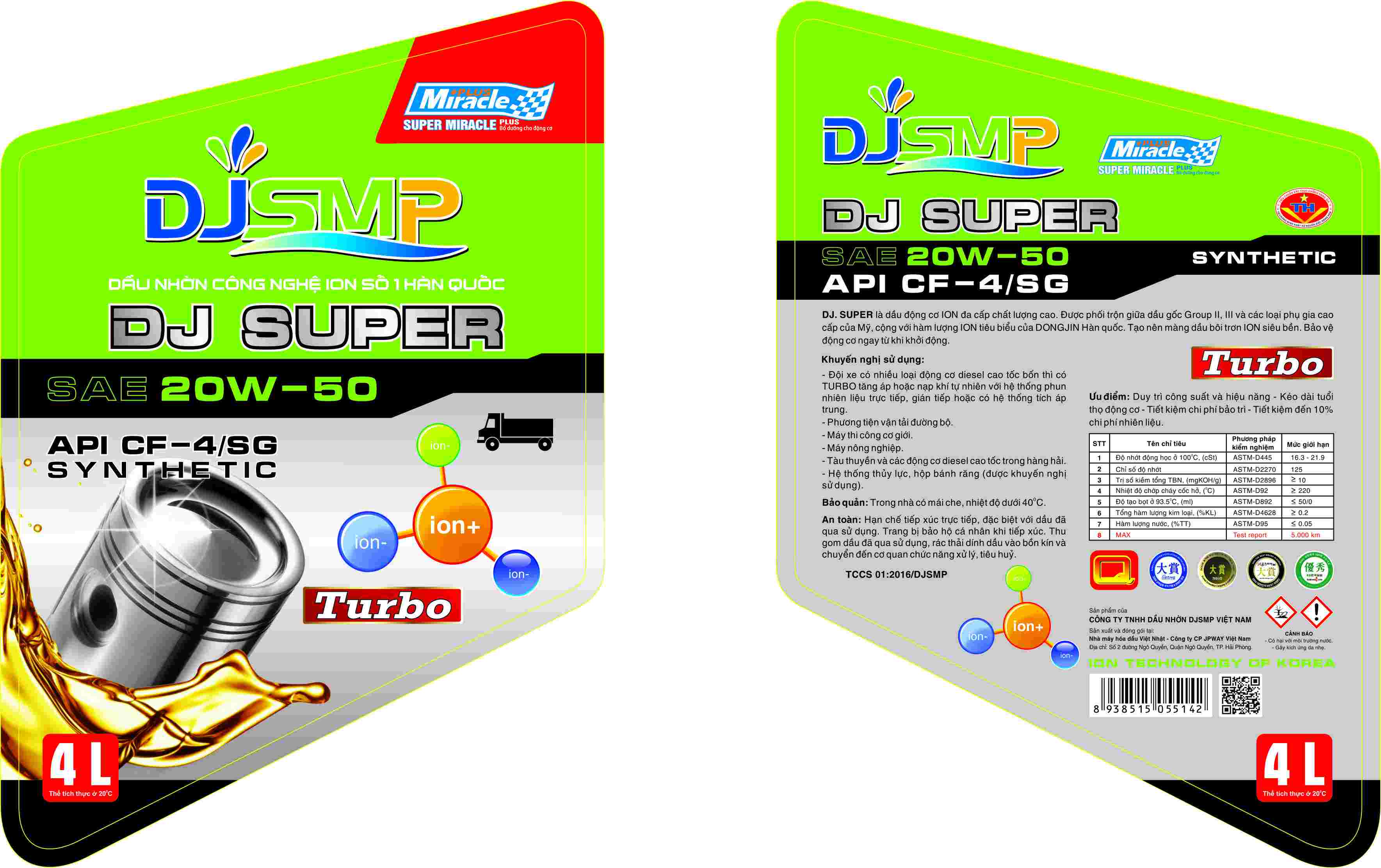 4L DJ SUPER CF4/SG 20W50