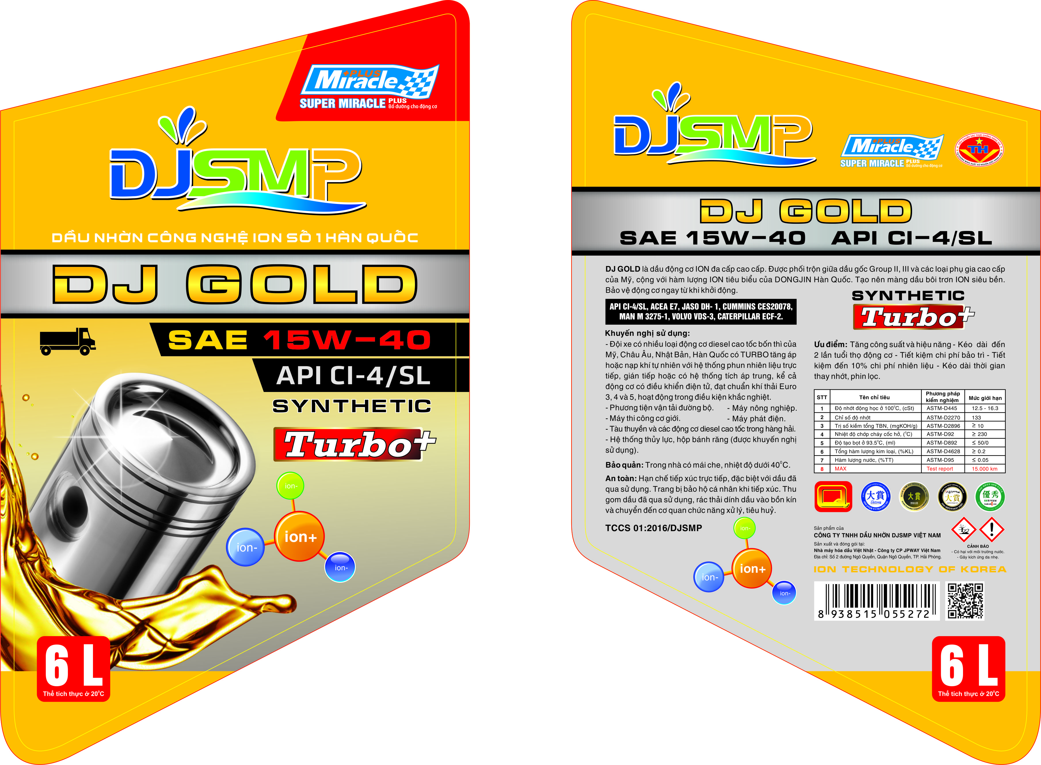 6L DJ GOLD CI4/SL 15W40
