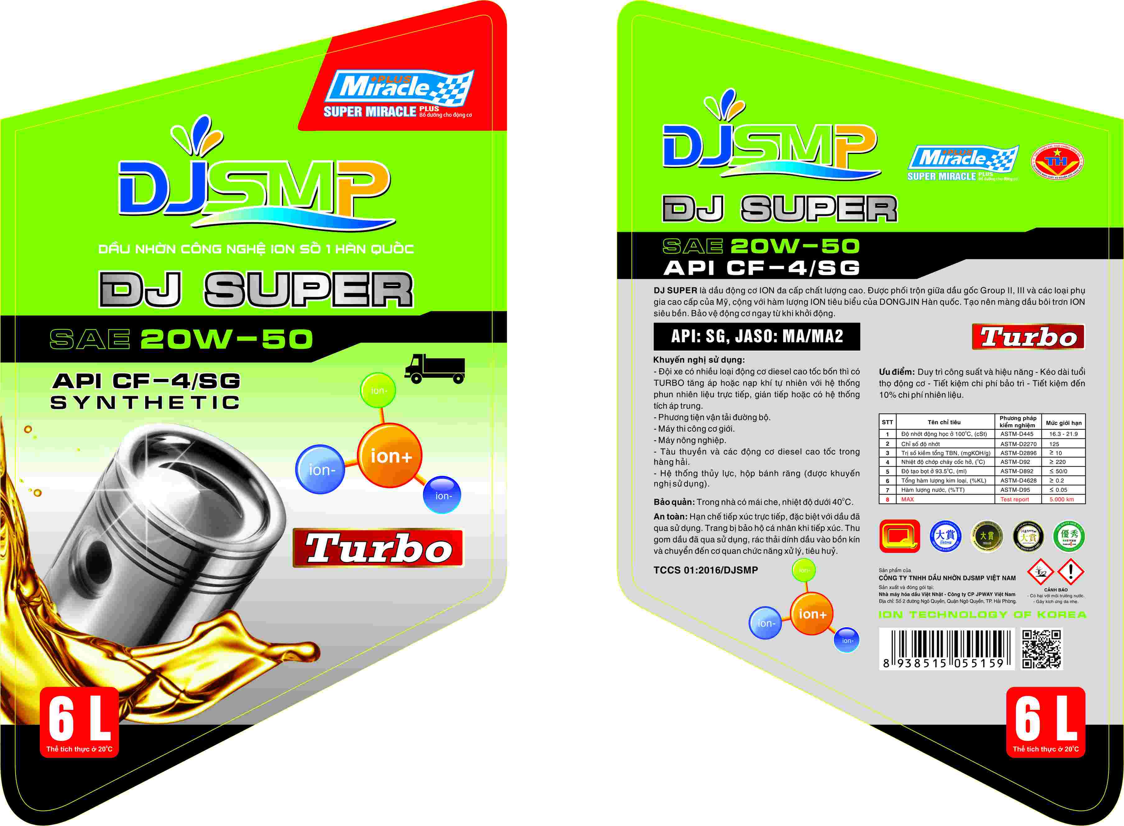 6L DJ SUPER CF4/SG 20W50
