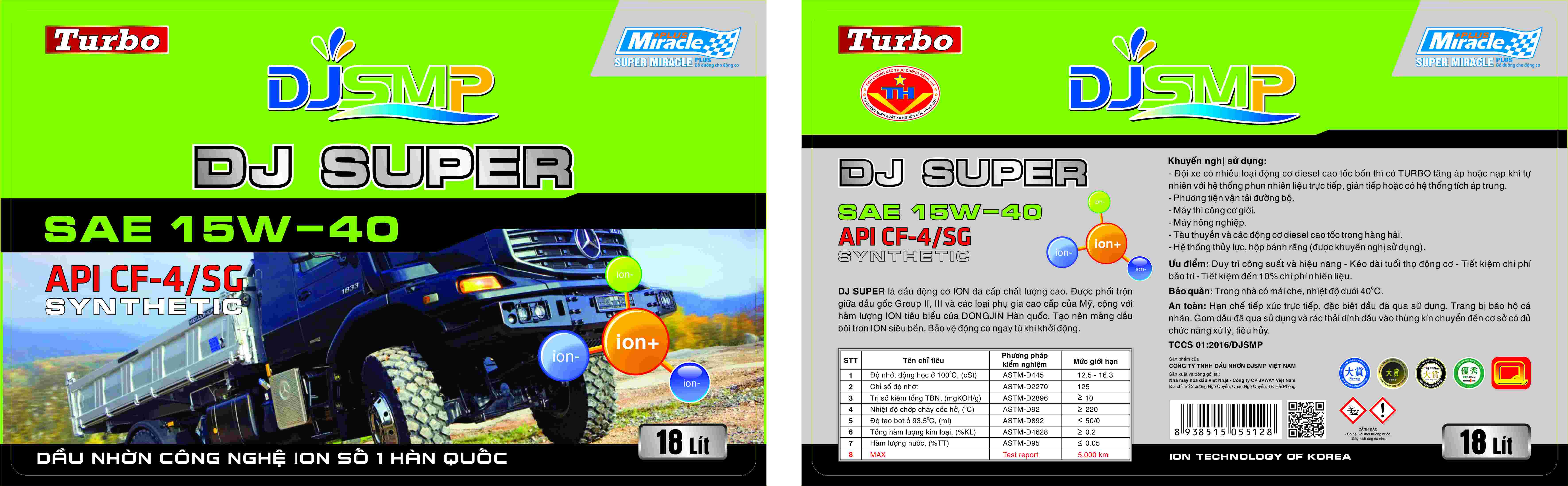 18L DJ SUPER CF4/SG 20W50