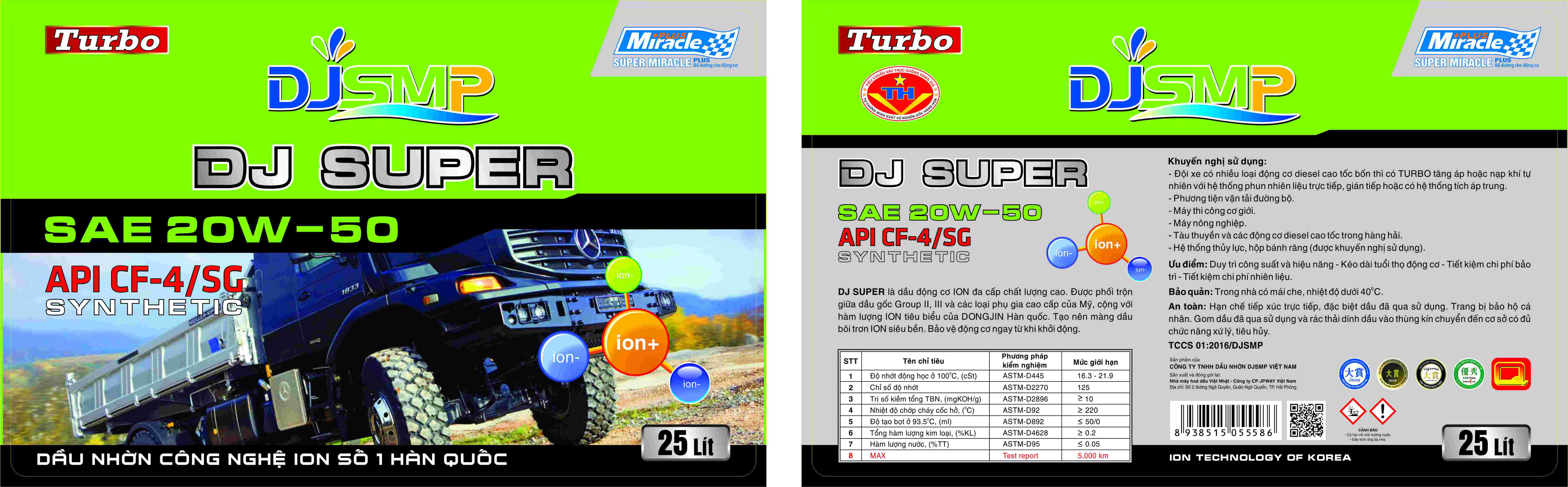 25L DJ SUPER CF4/SG 20W50