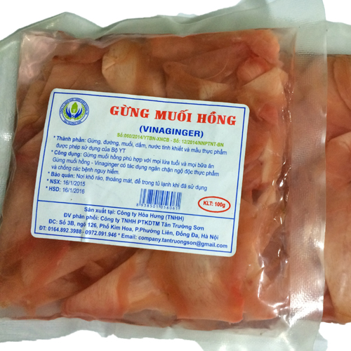 Gừng muối hồng