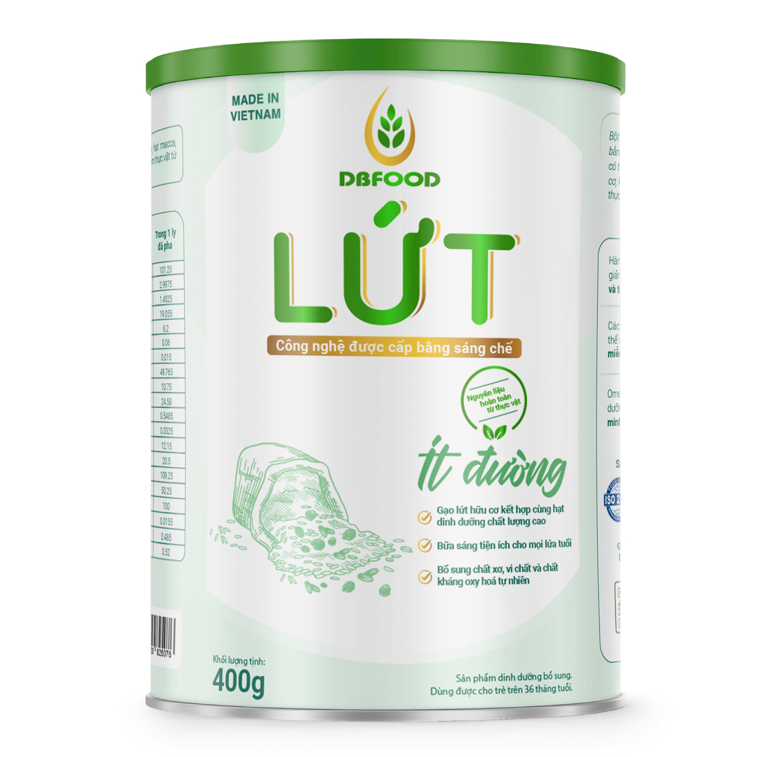 Lứt ít đường - lon 400g