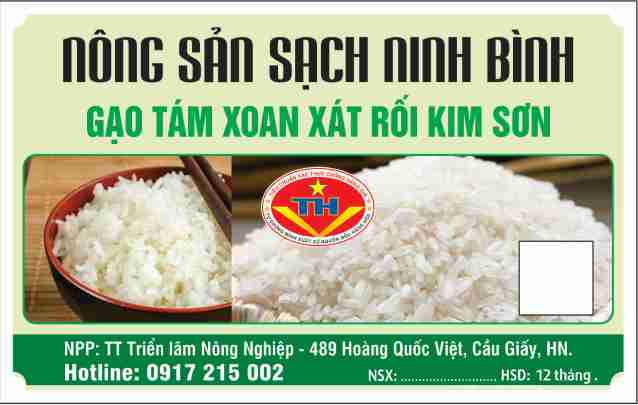 Gạo tám xoan xát rối Kim Sơn