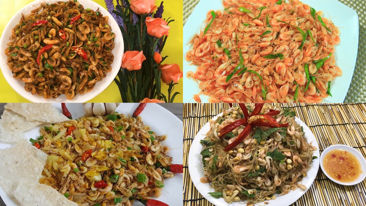 Tép khô hồ Yên Mỹ